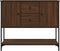 vidaXL - Dressoir - 100x36x85 - cm - bewerkt - hout - bruin - eikenkleur