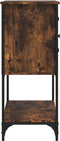 vidaXL - Dressoir - 100x36x85 - cm - bewerkt - hout - gerookt - eikenkleurig