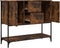 vidaXL - Dressoir - 100x36x85 - cm - bewerkt - hout - gerookt - eikenkleurig