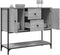 vidaXL - Dressoir - 100x36x85 - cm - bewerkt - hout - grijs - sonoma