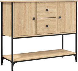 vidaXL - Dressoir - 100x36x85 - cm - bewerkt - hout - sonoma - eikenkleurig