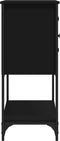 vidaXL - Dressoir - 100x36x85 - cm - bewerkt - hout - zwart