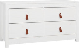 vidaXL - Dressoir - 100x40x54 - cm - massief - grenenhout - wit