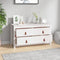 vidaXL - Dressoir - 100x40x54 - cm - massief - grenenhout - wit