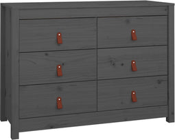 vidaXL - Dressoir - 100x40x72 - cm - massief - grenenhout - grijs
