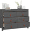 vidaXL - Dressoir - 100x40x72 - cm - massief - grenenhout - grijs