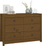 vidaXL - Dressoir - 100x40x72 - cm - massief - grenenhout - honingbruin