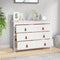 vidaXL - Dressoir - 100x40x72 - cm - massief - grenenhout - wit
