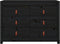 vidaXL - Dressoir - 100x40x72 - cm - massief - grenenhout - zwart