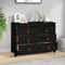 vidaXL - Dressoir - 100x40x72 - cm - massief - grenenhout - zwart
