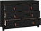 vidaXL - Dressoir - 100x40x72 - cm - massief - grenenhout - zwart