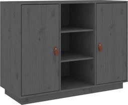 vidaXL - Dressoir - 100x40x75 - cm - massief - grenenhout - grijs