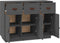 vidaXL - Dressoir - 100x40x75 - cm - massief - grenenhout - grijs