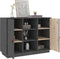 vidaXL - Dressoir - 100x40x75 - cm - massief - grenenhout - grijs