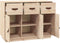vidaXL - Dressoir - 100x40x75 - cm - massief - grenenhout - honingbruin