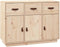 vidaXL - Dressoir - 100x40x75 - cm - massief - grenenhout - honingbruin