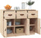 vidaXL - Dressoir - 100x40x75 - cm - massief - grenenhout - honingbruin