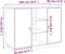 vidaXL - Dressoir - 100x40x75 - cm - massief - grenenhout
