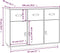 vidaXL - Dressoir - 100x40x75 - cm - massief - grenenhout - honingbruin