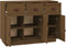 vidaXL - Dressoir - 100x40x75 - cm - massief - grenenhout - honingbruin