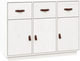 vidaXL - Dressoir - 100x40x75 - cm - massief - grenenhout - wit