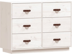 vidaXL - Dressoir - 100x40x75 - cm - massief - grenenhout - wit