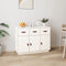 vidaXL - Dressoir - 100x40x75 - cm - massief - grenenhout - wit