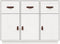 vidaXL - Dressoir - 100x40x75 - cm - massief - grenenhout - wit