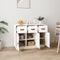 vidaXL - Dressoir - 100x40x75 - cm - massief - grenenhout - wit