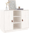 vidaXL - Dressoir - 100x40x75 - cm - massief - grenenhout - wit