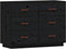vidaXL - Dressoir - 100x40x75 - cm - massief - grenenhout - zwart
