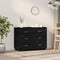 vidaXL - Dressoir - 100x40x75 - cm - massief - grenenhout - zwart