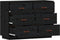 vidaXL - Dressoir - 100x40x75 - cm - massief - grenenhout - zwart
