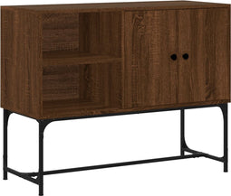 vidaXL - Dressoir - 100x40x79,5 - cm - bewerkt - hout - bruin - eikenkleur