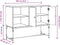 vidaXL - Dressoir - 100x40x79,5 - cm - bewerkt - hout - gerookt - eikenkleurig