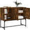 vidaXL - Dressoir - 100x40x79,5 - cm - bewerkt - hout - gerookt - eikenkleurig
