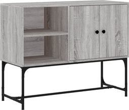 vidaXL - Dressoir - 100x40x79,5 - cm - bewerkt - hout - grijs - sonoma - eikenkleurig