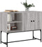 vidaXL - Dressoir - 100x40x79,5 - cm - bewerkt - hout - grijs - sonoma - eikenkleurig