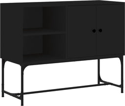 vidaXL - Dressoir - 100x40x79,5 - cm - bewerkt - hout - zwart