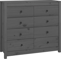 vidaXL - Dressoir - 100x40x90 - cm - massief - grenenhout - grijs
