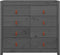 vidaXL - Dressoir - 100x40x90 - cm - massief - grenenhout - grijs