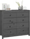 vidaXL - Dressoir - 100x40x90 - cm - massief - grenenhout - grijs