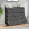 vidaXL - Dressoir - 100x40x90 - cm - massief - grenenhout - grijs