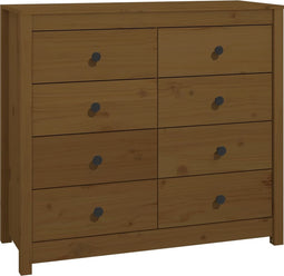 vidaXL - Dressoir - 100x40x90 - cm - massief - grenenhout - honingbruin
