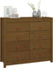 vidaXL - Dressoir - 100x40x90 - cm - massief - grenenhout - honingbruin