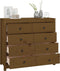 vidaXL - Dressoir - 100x40x90 - cm - massief - grenenhout - honingbruin