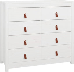 vidaXL - Dressoir - 100x40x90 - cm - massief - grenenhout - wit