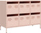 vidaXL - Dressoir - 101,5x39x73,5 - cm - koudgewalst - staal - roze