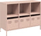 vidaXL - Dressoir - 101,5x39x73,5 - cm - koudgewalst - staal - roze