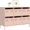 vidaXL - Dressoir - 101,5x39x73,5 - cm - koudgewalst - staal - roze